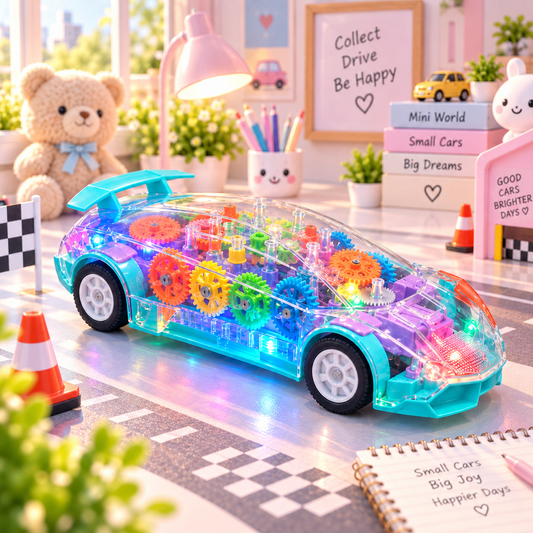 Transparent LED Gear Car Toy β Premium Pack main product image