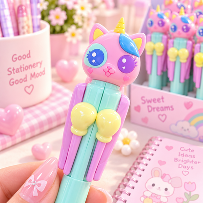 Unicorn Cat Pen close-up kawaii design