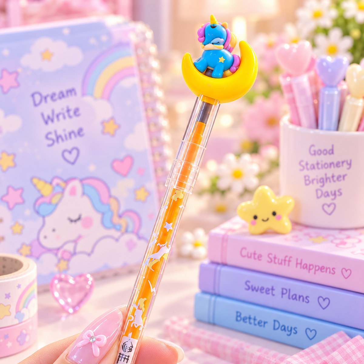 Unicorn Moon Pen close-up
