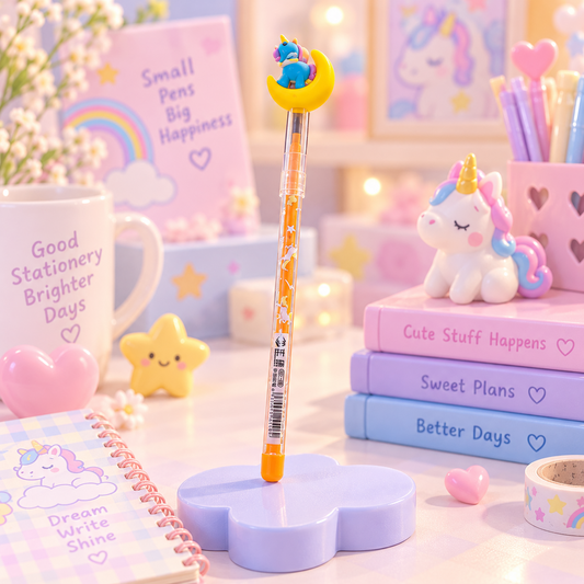 Unicorn Moon Pen standing display