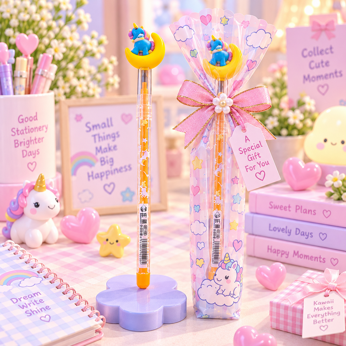 Unicorn Moon Pen premium gift packaging