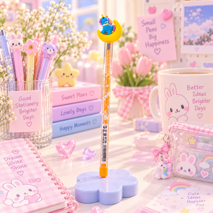 Unicorn Moon Pen lifestyle stationery image