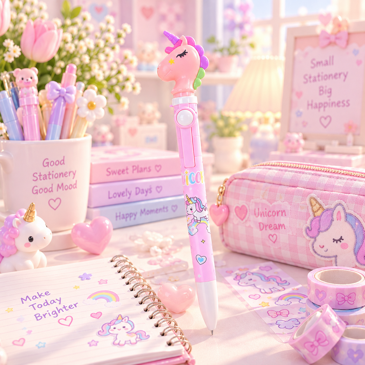Unicorn pen lifestyle kawaii stationery